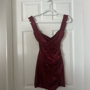 Perfect condition never worn red sparkly lucy in the sky mini dress and bow back